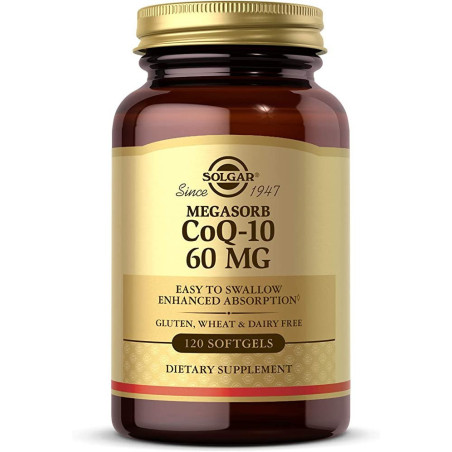 SOLGAR Megasorb CoQ-10 60 mg - Koenzym Q10 60 mg (120 kaps.)