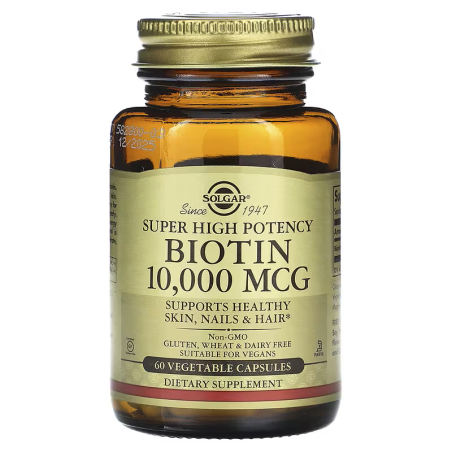 SOLGAR Super High Potency Biotin 10000 mcg (60 kaps.)