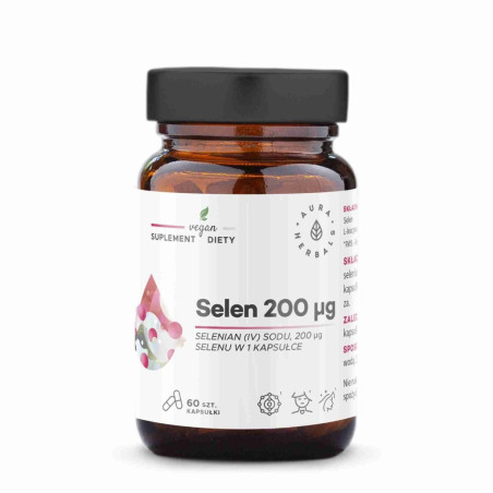 AURA HERBALS Selen 200 µg (60 kaps.)