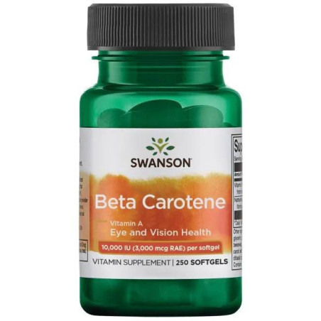 SWANSON Beta Carotene 10.000IU - Beta Karoten (250 kaps.)