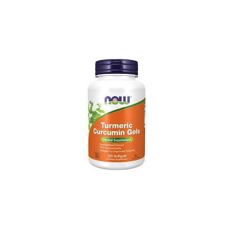 NOW FOODS Turmeric Curcumin Gels - Wyciąg z kłącza kurkumy 475 mg (120 kaps.)