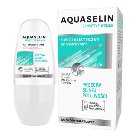 AQUASELIN Sensitive Women Specjalistyczny antyperspirant roll-on przeciw silnej potliwości (50 ml)