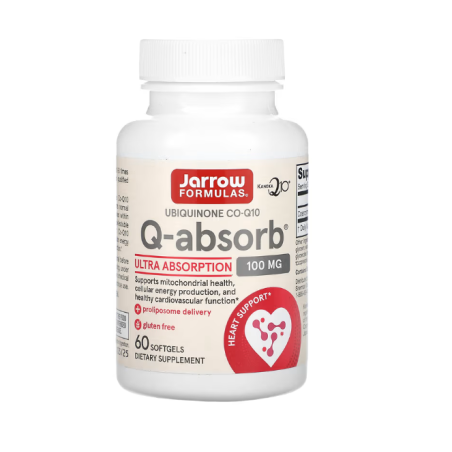 JARROW FORMULAS Ubiquinone Co-Q10 Q-absorb 100 mg - Koenzym Q10 (60 kaps.)