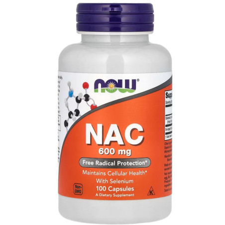 NOW FOODS NAC - N-Acetylo-L-Cysteina 600 mg (100 kaps.)
