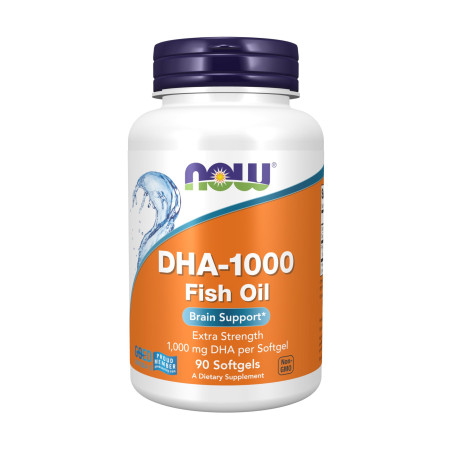 NOW FOODS DHA-1000 Fish Oil Brain Support (90 kaps.)