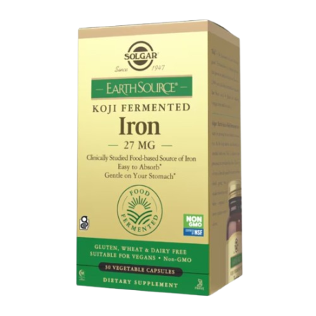 SOLGAR Earth Source® Koji Fermented Iron 27 mg  (30 kaps.)