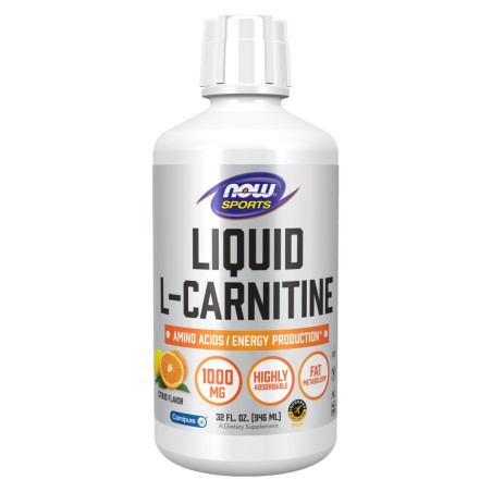 NOW FOODS L-Carnitine Liquid 1000 mg Citrus - L-Karnityna 1000 mg Smak Cytrusowy (946 ml)