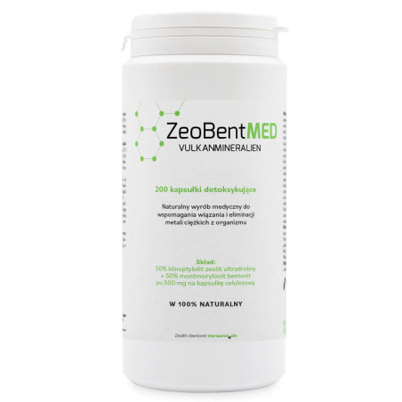 ZEOBENTMED Mikronizowany Zeolit i Bentonit Detox (200 kaps.)