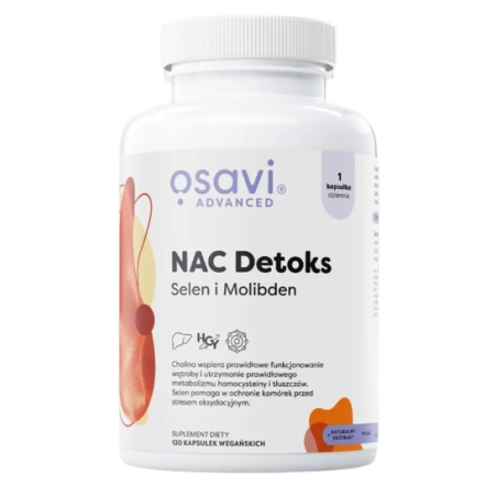 OSAVI NAC Detoks, Selen i Molibden (120 kaps.)