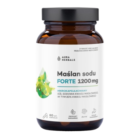 AURA HERBALS Maślan sodu FORTE 1200 mg mikrokapsułkowany (60 kaps.)