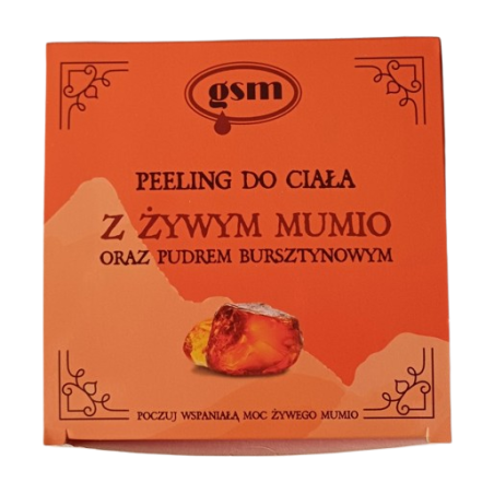 GSM MUMIO Peeling do ciała z żywym Mumio i pyłem bursztynowym (200 ml)