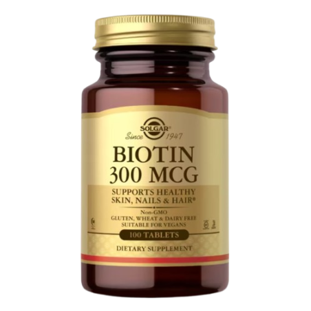 SOLGAR Biotin 300 mcg - Biotyna 300 mcg (100 tabl.)