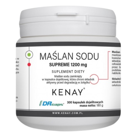 KENAY Maślan sodu SUPREME 1200 mg (300 kaps.)