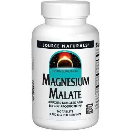 SOURCE NATURALS Magnesium Malate - Jabłczan magnezu (360 tabl.)