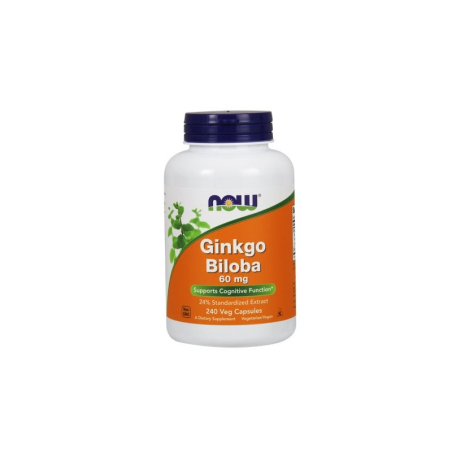 NOW FOODS Ginkgo Biloba ekstrakt - Miłorząb Japoński (240 kaps.)