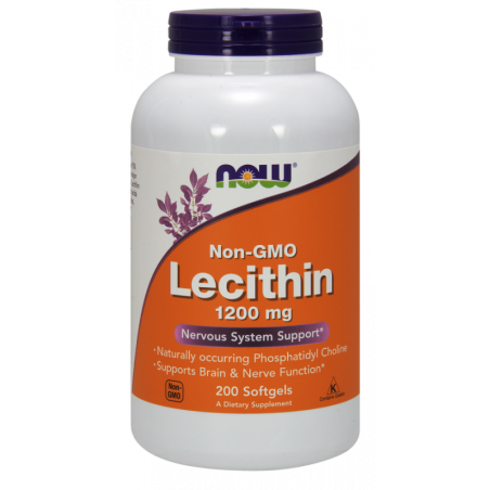 NOW FOODS Lecithin - Lecytyna sojowa 1200 mg non GMO (200 kaps.)