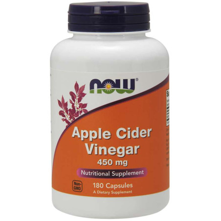 NOW FOODS Apple Cider Vinegar - Ocet Jabłkowy 450 mg (180 kaps.)