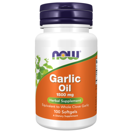 NOW FOODS Garlic Oil 1500 mg - koncentrat 3 mg (100 kaps.)