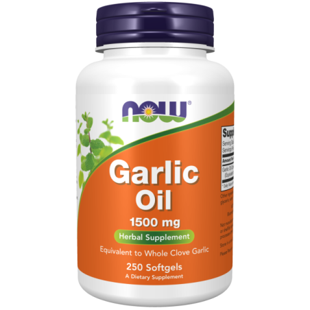 NOW FOODS Garlic Oil 1500 mg - koncentrat 3 mg (250 kaps.)