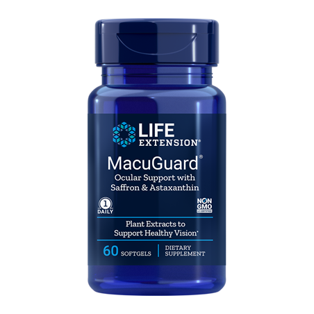 LIFE EXTENSION MacuGuard Ocular Support with Saffron & Astaxanthin (60 kaps.)