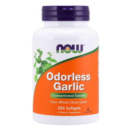 NOW FOODS Odorless Garlic - Czosnek Bezzapachowy (250 kaps.)