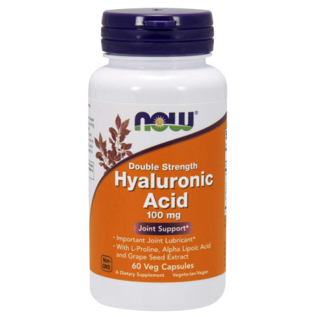 NOW FOODS Kwas Hialuronowy 100 mg (60 kaps.)