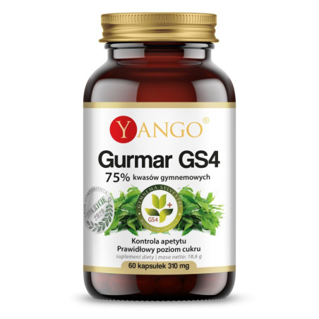 YANGO Gurmar GS4 - 75% kwasów gymnemowych (60 kaps.)