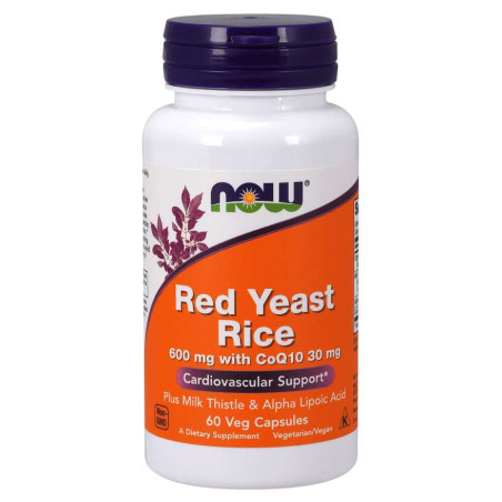 NOW FOODS Red Yeast Rice 600 mg with CoQ10 30 mg (60 kaps.)