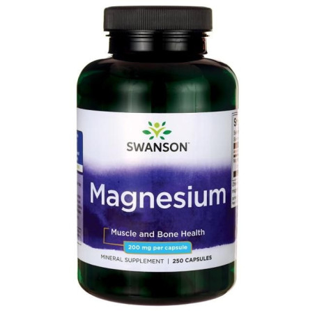 SWANSON Magnesium 200 mg (250 kaps.)