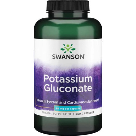 SWANSON Potassium Gluconate - Glukonian Potasu 99 mg (250 kaps.)