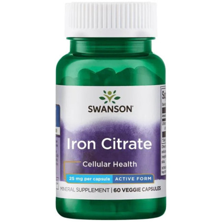 SWANSON Iron Citrate 25 mg (60 kaps.)