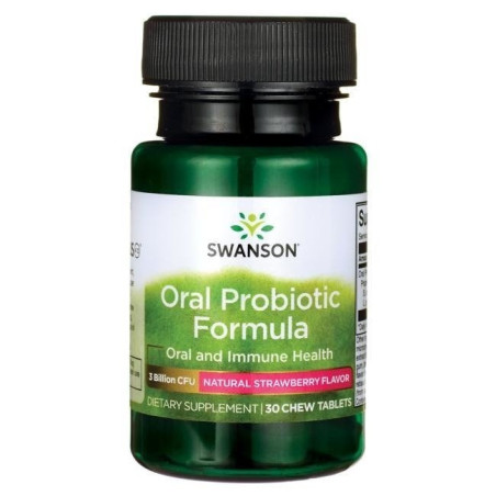 SWANSON Oral Probiotic Formula - Probiotyczna formuła dla jamy ustnej (30 tabl)