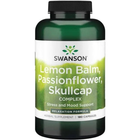 SWANSON Lemon Balm, Passionflower & Skullcap complex (180 kaps.)
