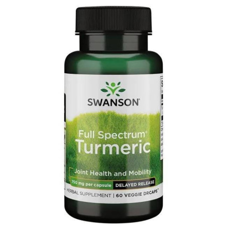 SWANSON Full Spectrum Turmeric - opóźnione wchłan. 750 mg (60 kaps.)