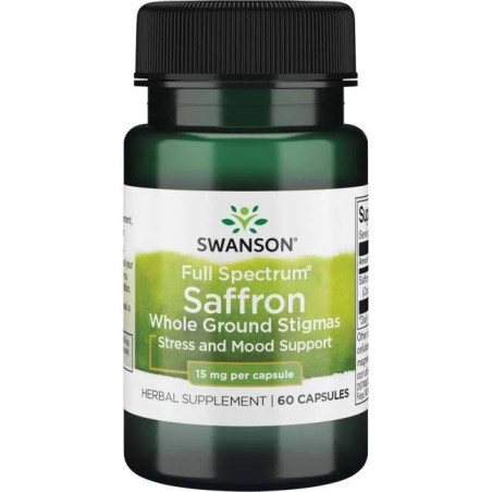 SWANSON Full Spectrum Saffron - Szafran 15 mg (60 kaps.)