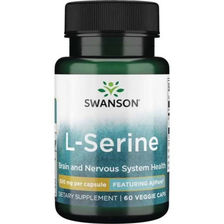 SWANSON AjiPure L-seryna 500 mg (60 kaps.)