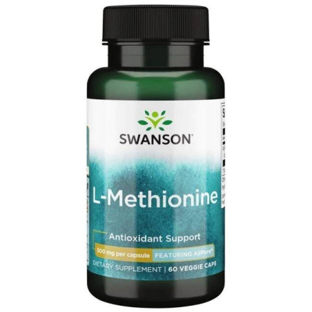 SWANSON AjiPure L-metionina 500 mg (60 kaps.)