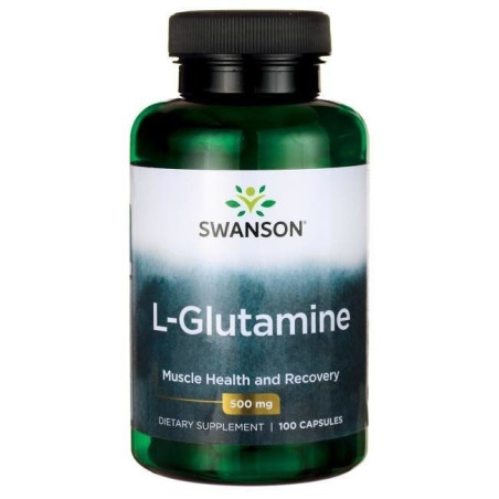 SWANSON L-glutamina 500 mg (100 kaps.)