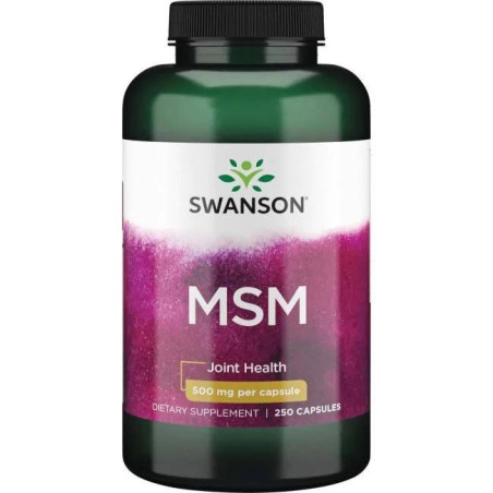 SWANSON Siarka MSM - Metylosulfonylometan 500 mg (250 kaps.)