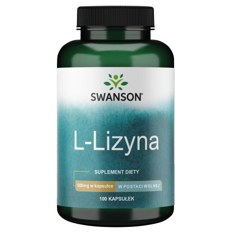 SWANSON Lysine - L-Lizyna 500 mg (100 kaps.)