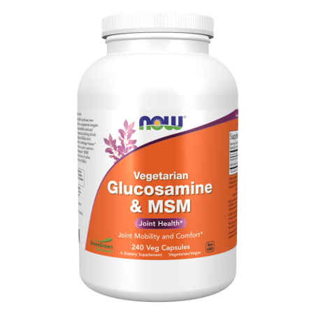 NOW FOODS Glucosamine & MSM vegetarian - Glukozamina i MSM (240 kaps.)