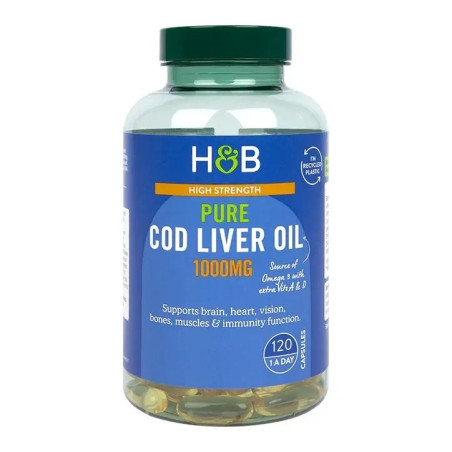 HOLLAND & BARRETT Pure Cod Liver Oil (120 kaps.)