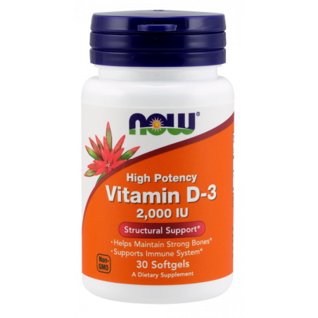 NOW FOODS Witamina D3 2000 IU 50 mcg (30 kaps.)