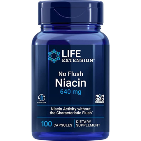 LIFE EXTENSION No Flush Niacin 640 mg (100 kaps.)