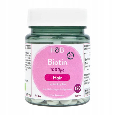 HOLLAND & BARRETT Biotyna - Biotin 1000 mcg (120 tabl.)