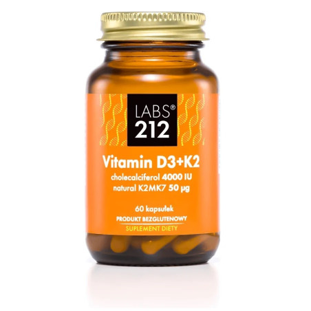 LABS212 Vitamin D3 4000 IU + K2 (60 kaps.)