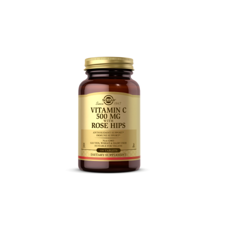 SOLGAR Vitamin C 500 mg with Rose Hips (100 tabl.)