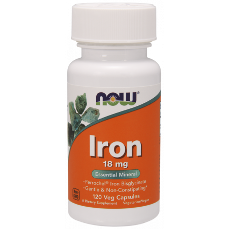 NOW FOODS Iron - Chelat Żelaza (120 kaps.)