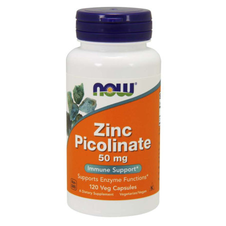 NOW FOODS Zinc Picolinate - Pikolinian Cynku 50 mg (120 kaps.)