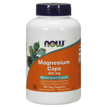 NOW FOODS Magnesium Caps - Magnez 400 mg (180 kaps.)